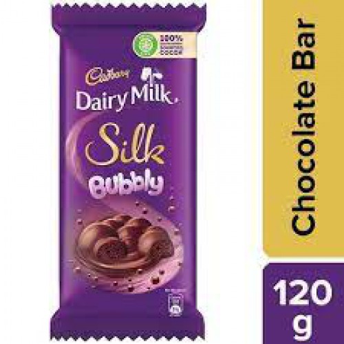 Cadbury Dairy Milk Silk Bubbly Chocolate Bar, 120 g