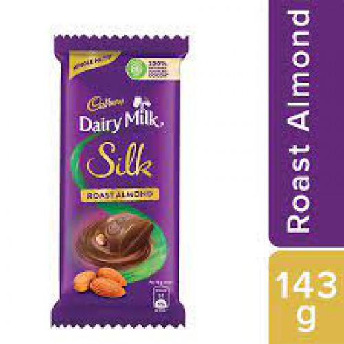 Cadbury Dairy Milk Silk - Roast Almond Chocolate Bar, 143 g