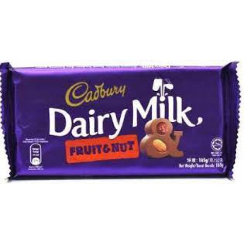 Cadbury Dairy Milk Fruit & Nut Chocolate - Imported, 165 g