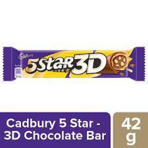 Cadbury 5 Star 3D Chocolate Bar, 42 g