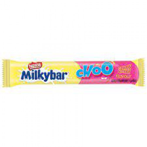 Nestle Milkybar Choo - Liquid Centre, Chocolate Coated Treat, Strawberry Flavour, 10 g Pouch