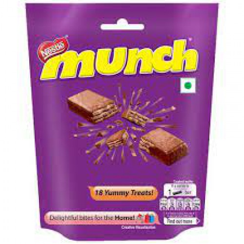Nestle Munch - Chocolate Coated Crunchy Wafer, Share Pack, Yummy Treats, 10.4 g 18 pcs