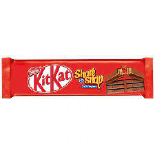 Nestle Kitkat - Share & Snap Wafer Bar, Coated With Chocolate, 27.5 g (2 pcs x 27.5 g each)