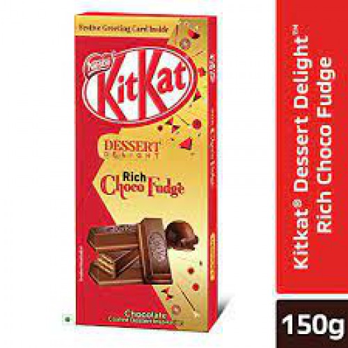 Nestle Kitkat Dessert Delight - Rich Choco Fudge Chocolate, Coated Dessert Inspiration, 150 g