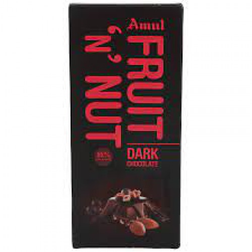Amul Fruit N Nut, Dark Chocolate- 55% Rich In Cocoa, 150 g Carton
