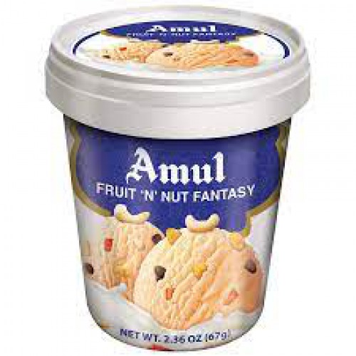 Amul Fruit N Nut Fantasy Ice Cream, 125 ml Plastic IML Cup