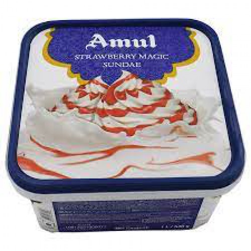 Amul Real Ice Cream - Strawberry Real Magic, 1 L Tub