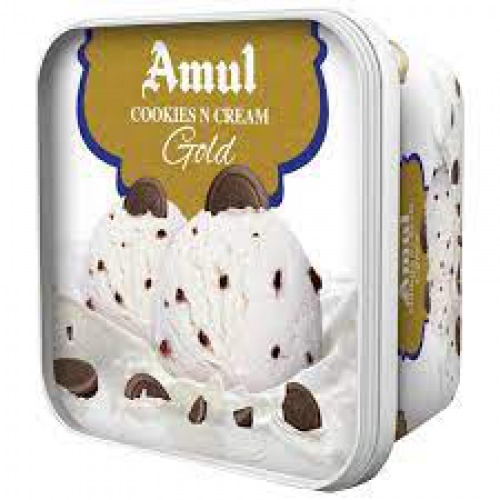Amul Gold Ice Cream - Cookies N Cream, 1 L Tub