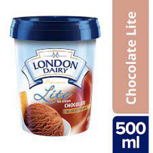 London Dairy Ice Cream - Chocolate Lite, Family Pack, 500 ml Tub