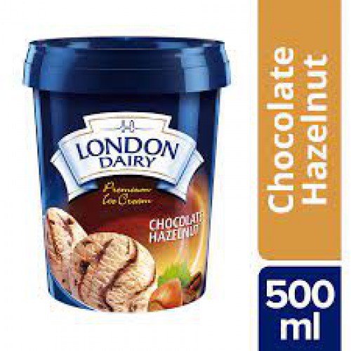 London Dairy Ice Cream - Chocolate Hazelnut, Family Pack, 500 ml Tub