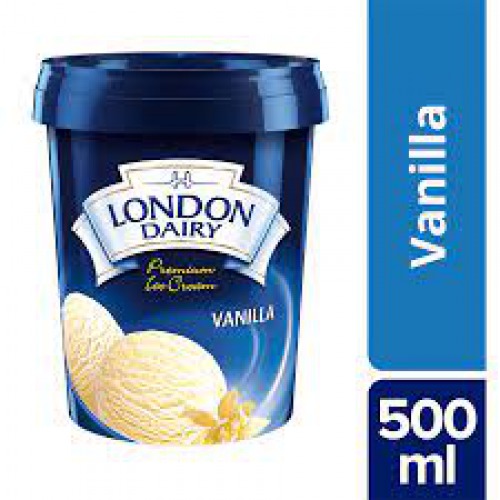 London Dairy Ice Cream - Vanilla, Premium, 500 ml Tub