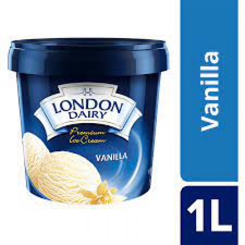 London Dairy Ice Cream - Premium Vanilla, Family Pack, 1 L Tub
