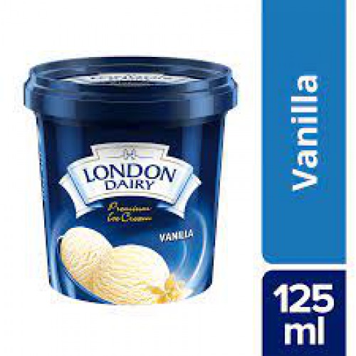 London Dairy Ice Cream - Vanilla, Premium, 125 ml Cup