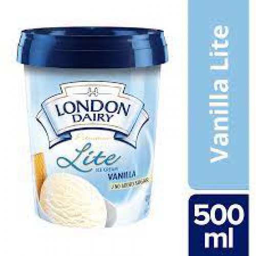 London Dairy Ice Cream - Vanilla Lite, 500 ml Tub