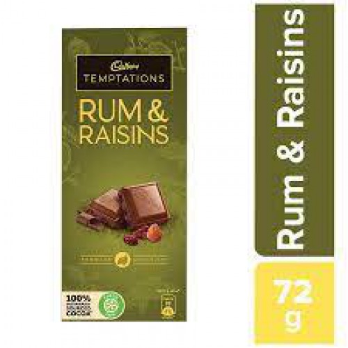 Cadbury Temptations Chocolate - Rum & Raisin, 72 g