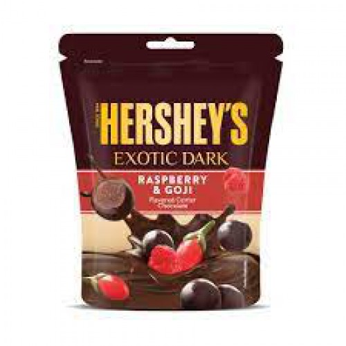 Hersheys Exotic Dark Flavored Center Chocolates - Raspberry & Goji, 33.3 g