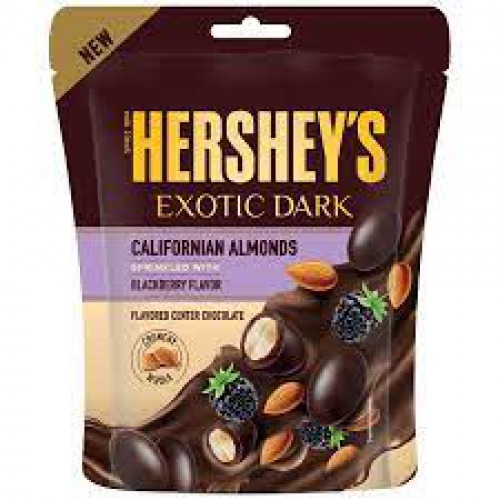 Hersheys Exotic Dark Chocolate Californian Almonds - With Blackberry Flavour, Crunchy, 30 g