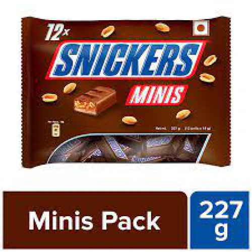 Snickers Peanut Filled Minis Chocolates Bar, 227 g Pouch
