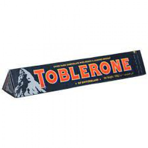 Toblerone Swiss Dark Chocolate - Honey & Almond Nougat, 100 g