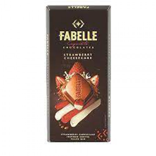 Fabelle Exquisite Strawberry Cheesecake Inspired Centre Filled Chocolate Bar, 131 g