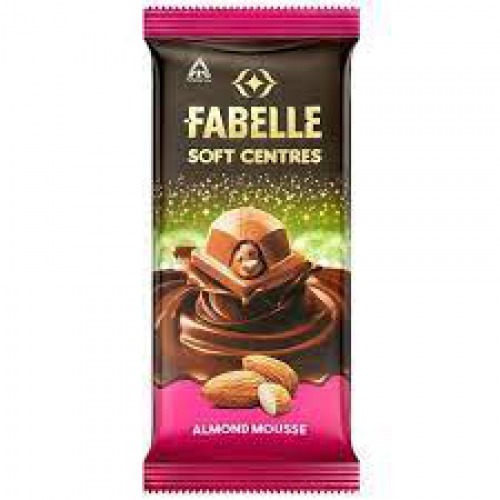 Fabelle Soft Centres Chocolate Bar - Almond Mousse, 126 g