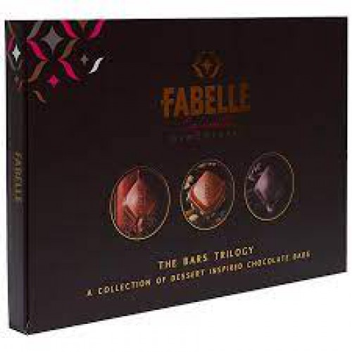 Fabelle Exquisite The Chocolate Bars Trilogy - Collection of Dessert Inspired Chocolate Bars, 393 g Gift Pack