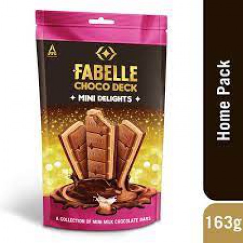 Fabelle Choco Deck - Mini Delights, Premium Milk Chocolate Bar, 163 g 8 pcs