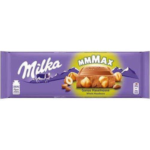 Milka Whole Hazelnuts Chocolate Bar, 270 g Pouch