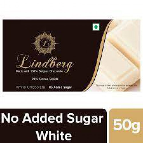 Lindberg No Added Sugar - Pure Belgian White Chocolate, 50 g