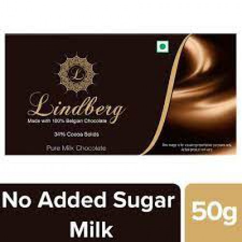 Lindberg No Added Sugar - Pure Belgian Milk Chocolate, 50 g