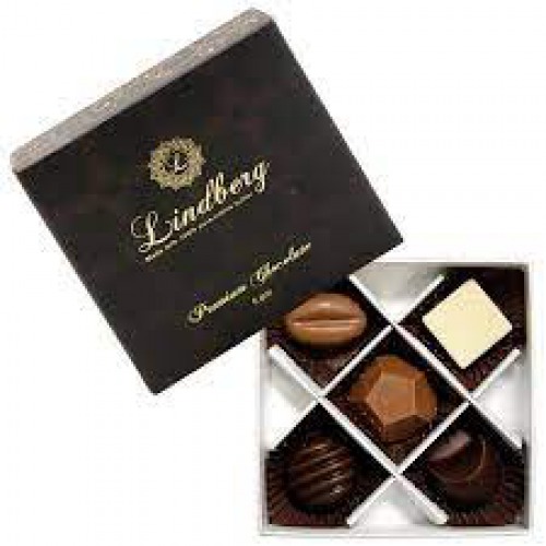 Lindberg Assorted Chocolates Gift Box - No Added Sugar, 50 g (5 pcs x 10 g each)