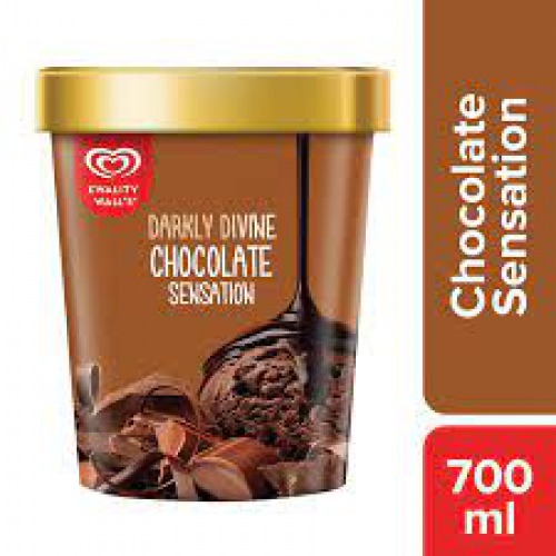 kwality walls Dark Divine Chocolate Sensation Frozen Dessert, 700 ml