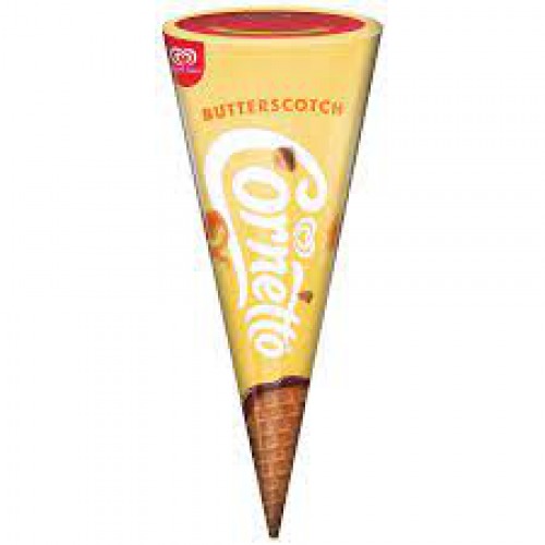 kwality walls Butterscotch Cornetto Frozen Dessert, 105 ml
