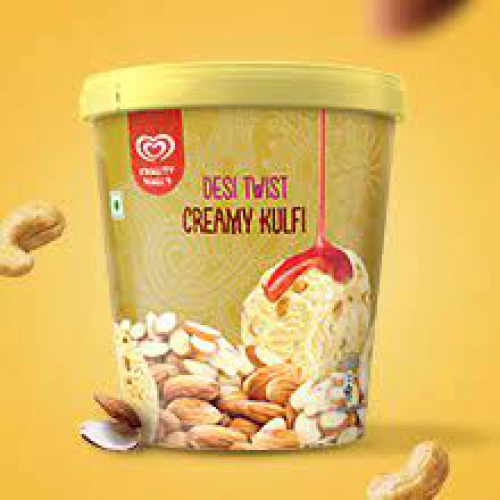 kwality walls Desi Twist - Creamy Kulfi, 700 ml Tub