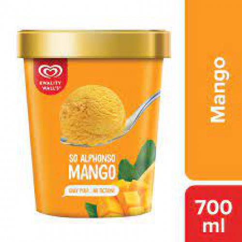 kwality walls Creme Delights Alphonso Mango Frozen Dessert, 700 ml