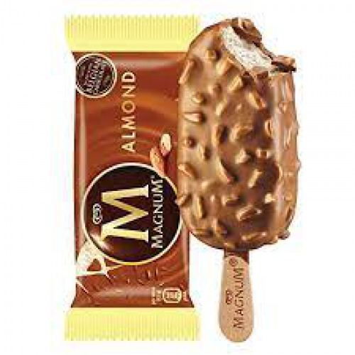 kwality walls Magnum Almond Stick Ice Cream - Made with 100% Belgian Chocolate, 80 ml