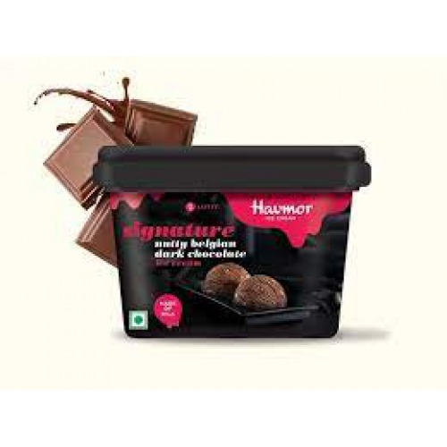 Havmor Signature Nutty Belgian Dark Chocolate Ice Cream, 1 L Tub