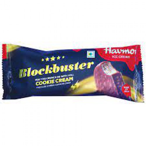 Havmor Blockbuster Cookie Cream Stick Ice Cream - Made of Milk, 90 ml Box