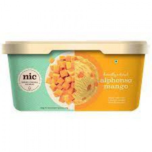 NIC Honestly Natural Alphonso Mango Ice Cream, 750 ml