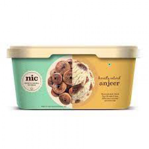 NIC Honestly Natural Anjeer Ice Cream, 500 ml