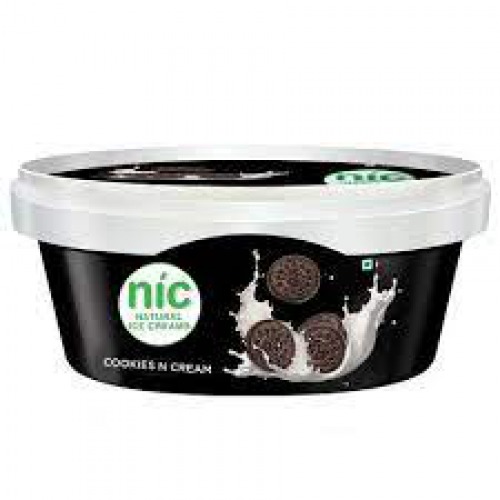 NIC Natural Ice Cream - Cookies & Cream, 750 ml