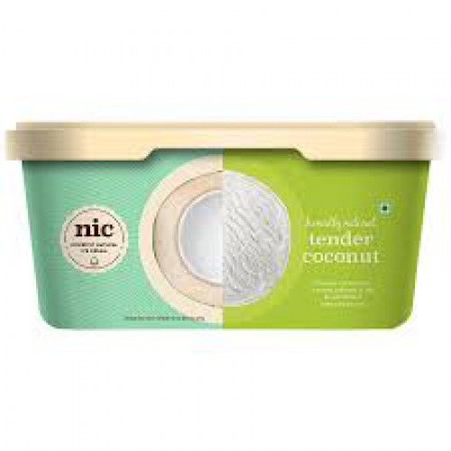 NIC Honestly Natural Tender Coconut Ice Cream, 750 ml