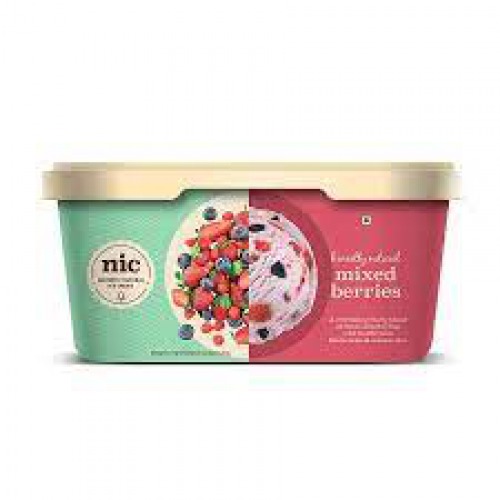 NIC Honestly Natural Mixed Berries Ice Cream, 500 ml