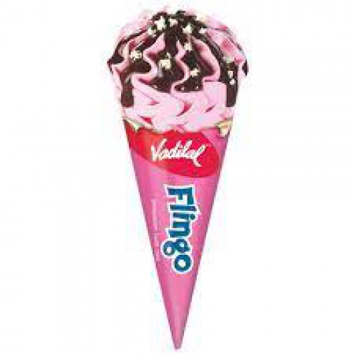 VADILAL Flingo Strawberry Swirl Cake Cone Ice Cream, 110 ml