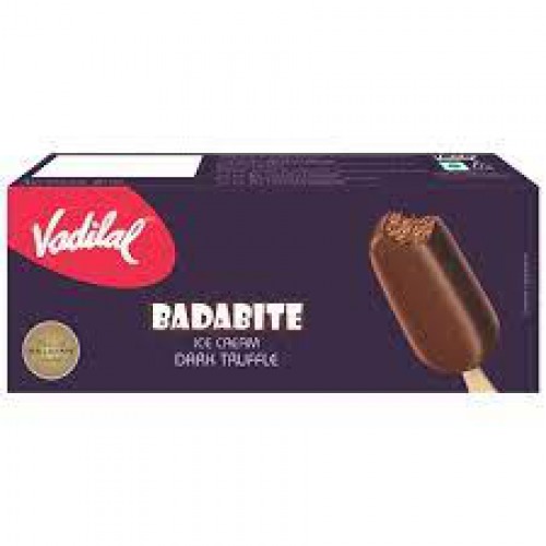 VADILAL Dark Truffle Badabite Ice Cream - Made with 100% Belgian Chocolate, 90 ml