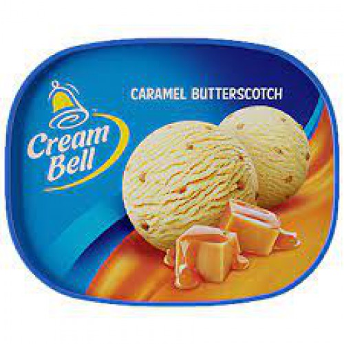 Cream Bell Rich & Creamy Ice Cream - Delicious, Tasty, Caramel Butterscotch Flavour, 750 ml