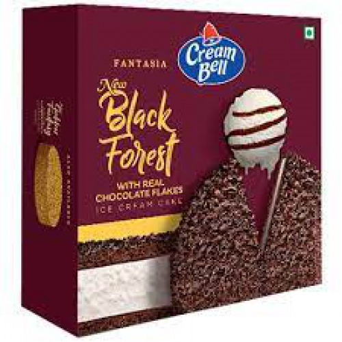 Cream Bell Fantasia Black Forest Ice Cream Cake - With Chocolate Flakes, High-Quality Ingredients, 1 L