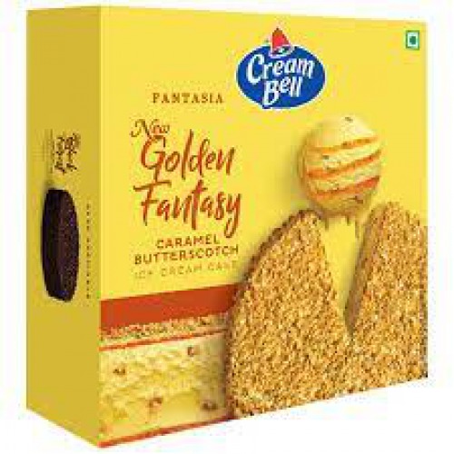 Cream Bell Golden Fantasy Ice Cream Cake - Rich Taste, Caramel Butterscotch Flavour, 1 L