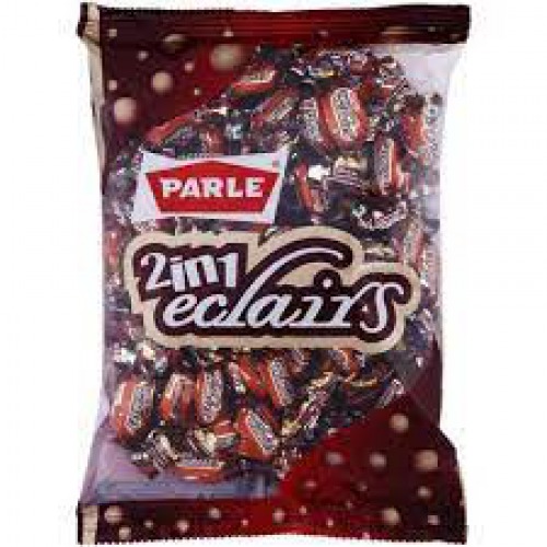 Parle 2 In 1 Eclairs Toffee - Enriched With Milk & Vanilla, Soft, 277 g