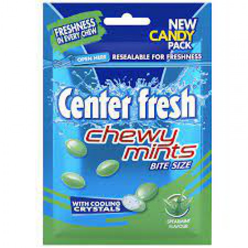 Center Fresh Chewy Mints - Spearmint Flavour Candy, 60 g Pouch